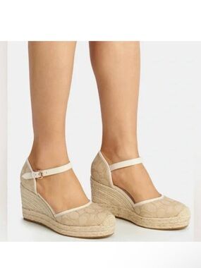 Coach Raine Espadrille In Signature Jacquard  LIGHT KHAKI
